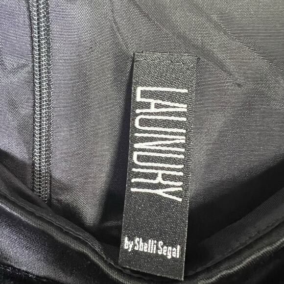 Laundry by Shelli Segal Sleeveless Sheath Dress Womens 12 Black Velvet Formal - Picture 5 of 7